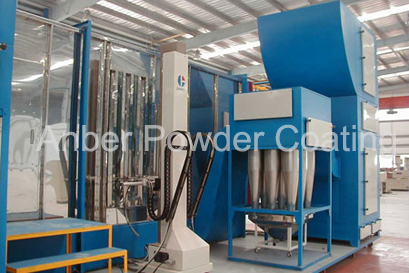 Stainless steel multi cyclone installed on stainless steel powder booth